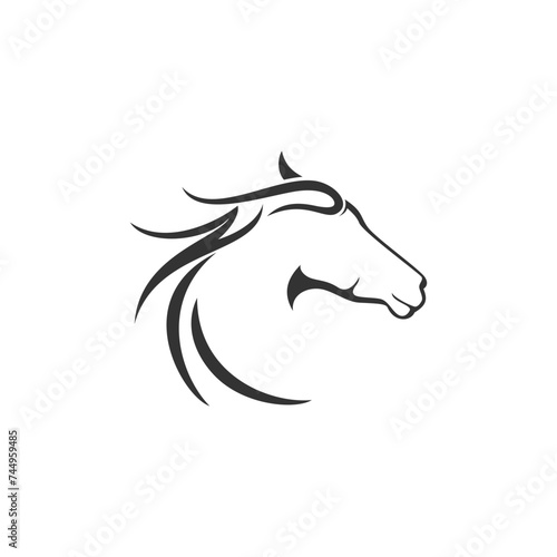 line art horse logo