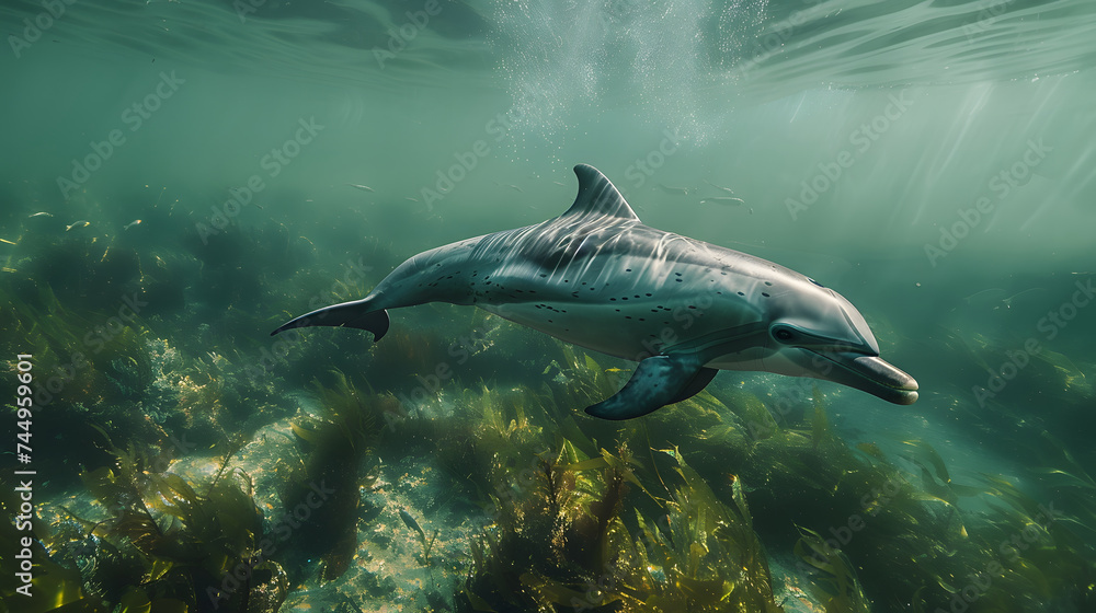 Fototapeta premium Dolphin in the sea