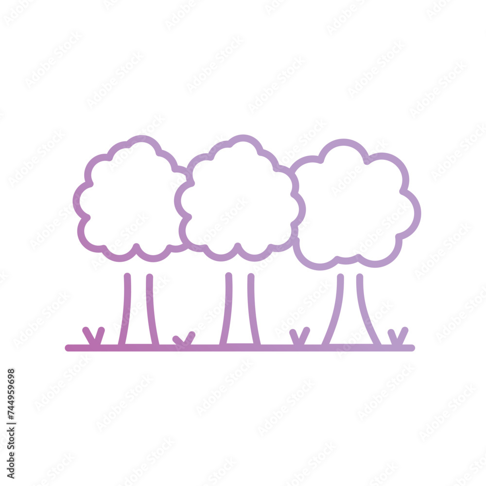 forest icon with white background vector stock illustration forest icon with white background vector stock illustration
