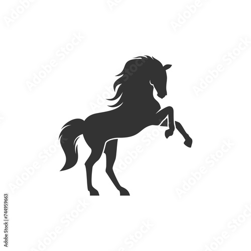 Fototapeta Naklejka Na Ścianę i Meble -  vector fighting horse logo