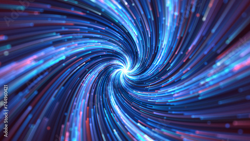 Photos Twisted lines converging into center while rotating