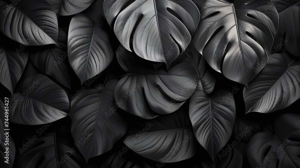 abstract background tropical black leaves texture, Black light shadow, surface leaves tropical plant abstract background tropical black leaves texture, Black light shadow, surface leaves tropical plant
