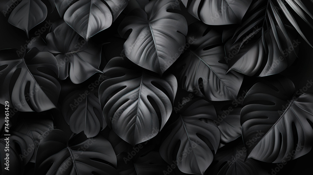 abstract background tropical black leaves texture, Black light shadow, surface leaves tropical plant, tropical palm surface backdrop abstract background tropical black leaves texture, Black light shadow, surface leaves tropical plant, tropical palm surface backdrop