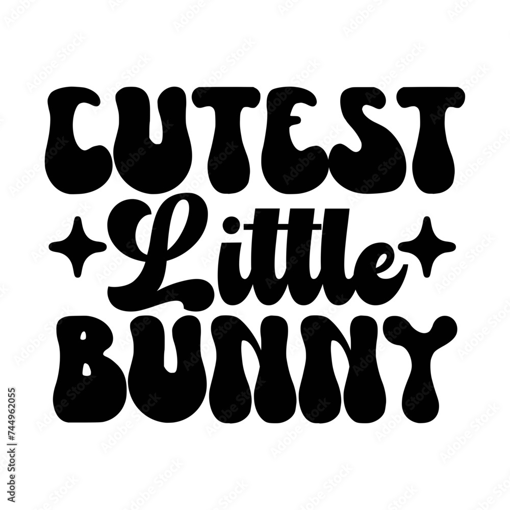 Cutest Little Bunny Retro SVG Design