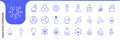 laboratory science icon collection design vecto