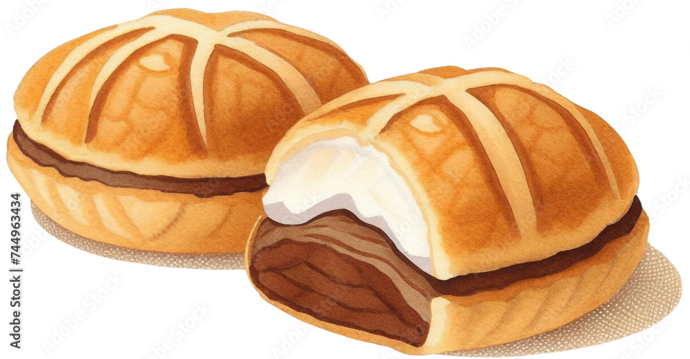Eclairs with chocolate Eclairs with chocolate
