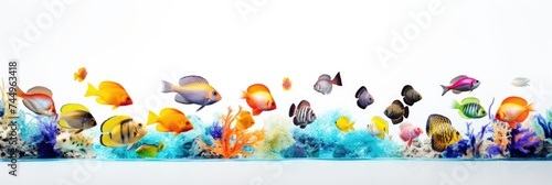 Colored fish in an aquarium