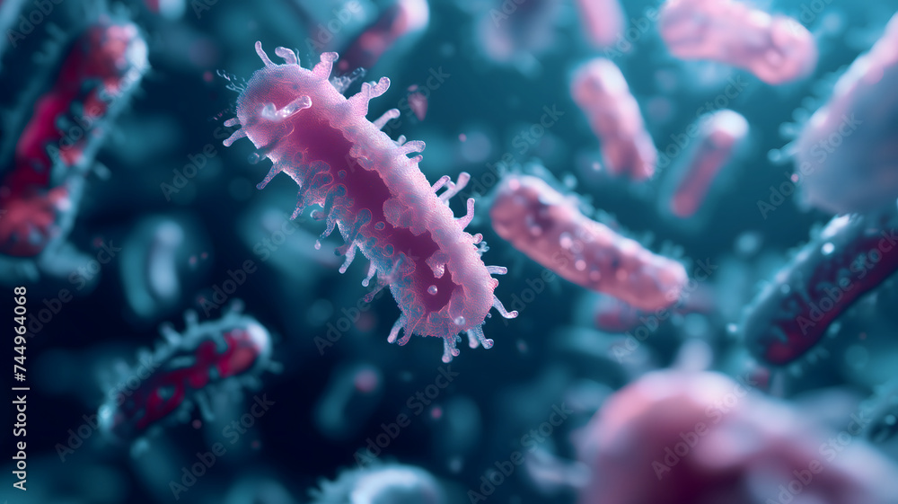bacterium rod monoculture Escherichia coli - obrazy, fototapety, plakaty 
