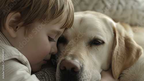 A young child and a gentle ...
