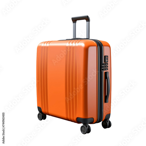 Isolated 3D Suitcase Model, Ensuring a Lifelike Appearance