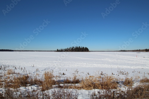 landscape with lake, Elk Island National Park, Alberta