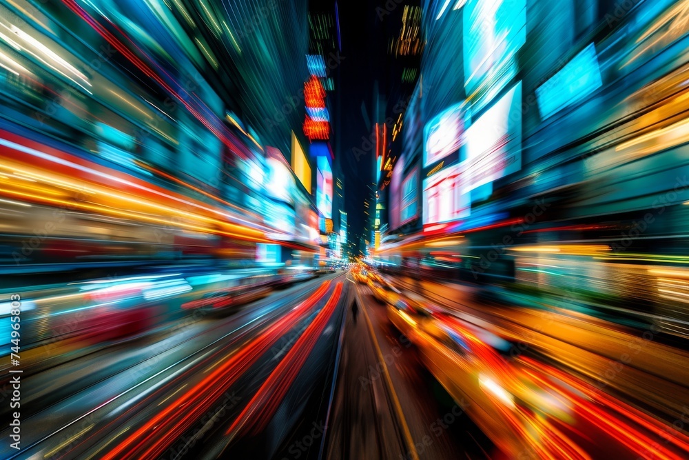 The pulse of urban life captured in a blur of neon lights, symbolizing the vibrant energy of a city that never sleeps.
The pulse of urban life captured in a blur of neon lights, symbolizing the vibrant energy of a city that never sleeps.
