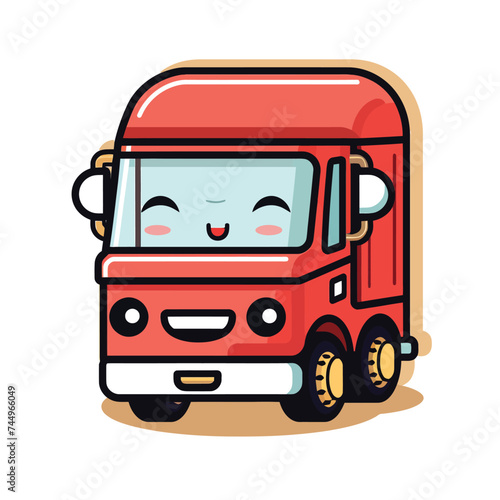 red bus cartoon