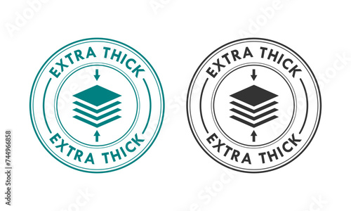 Extra thick design logo template illustration photo