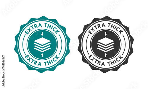 Extra thick design logo template illustration