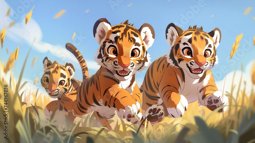 tiger in the field