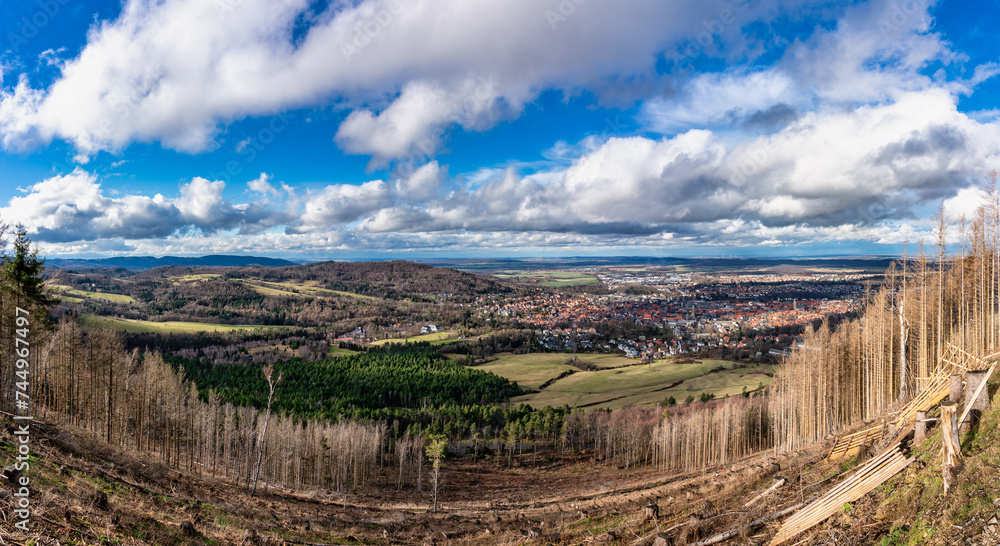 Naklejka premium Goslar am Harz Panoramablick
