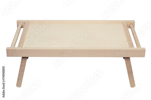 Wooden folding tray table