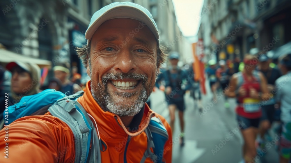 Embrace the spirit of competition with a selfie at the finish line of a marathon or race Embrace the spirit of competition with a selfie at the finish line of a marathon or race