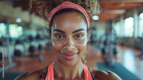 A Woman with a gym selfie capturing the intensity of your workout