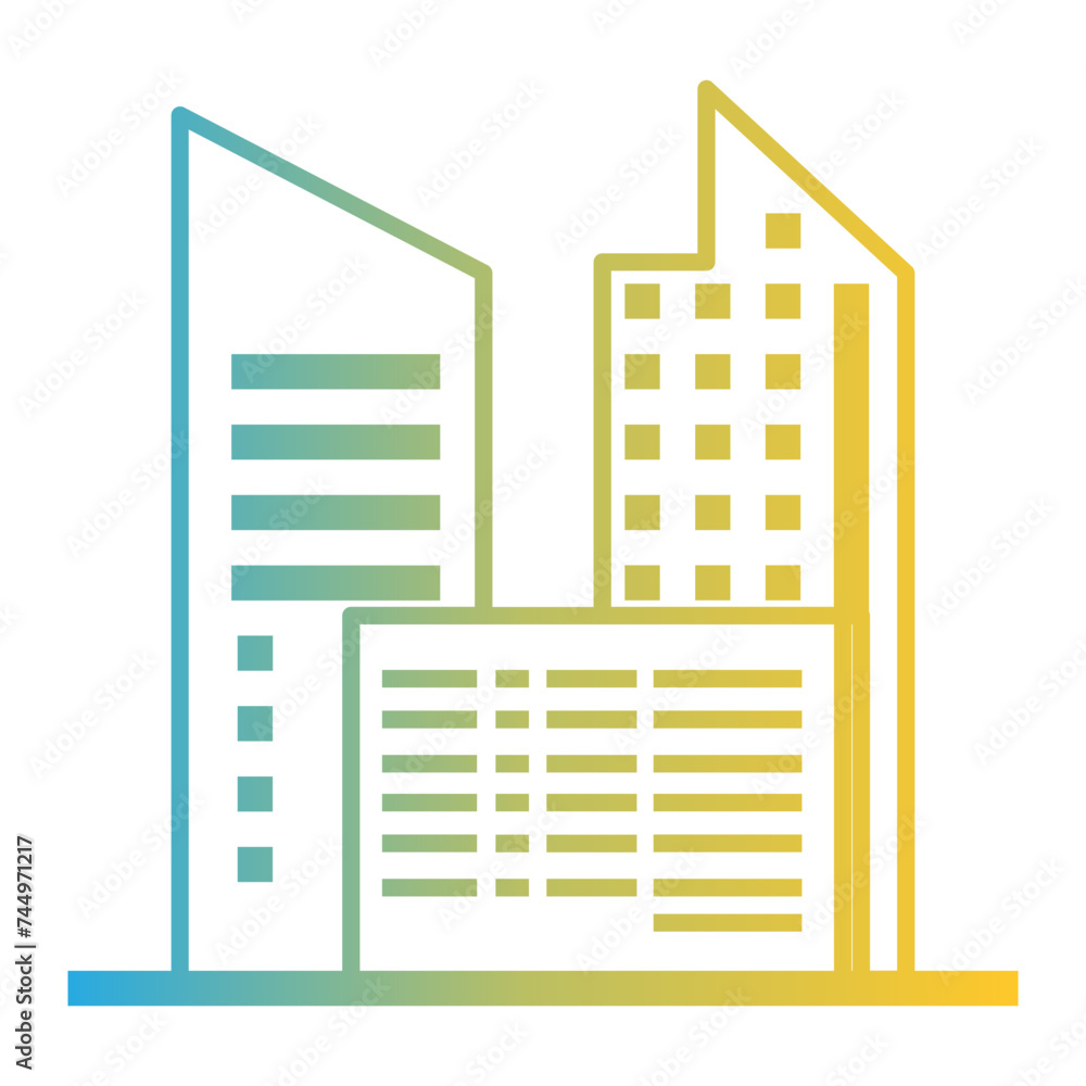 Building Line gradient Icon. Building Line gradient Icon.