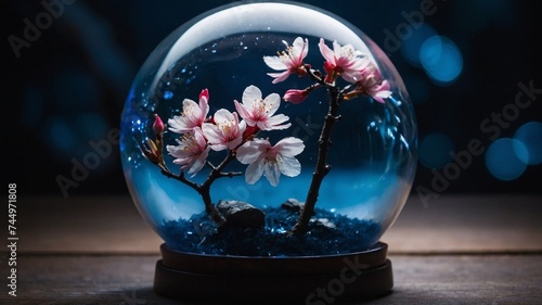 crystal ball in a glass