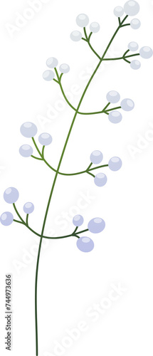 Wallpaper Mural floral elements. Flower and green leaves. Wedding concept Torontodigital.ca