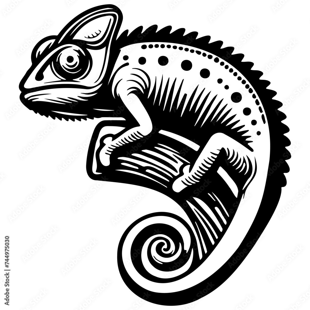Chameleon Sketch Drawing. Chameleon Sketch Drawing.