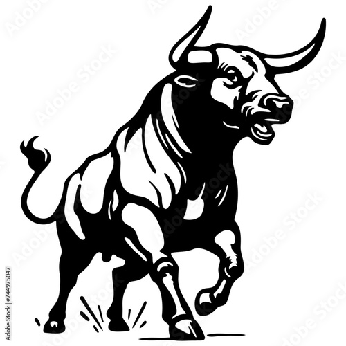 Fighting Bull Illustration.