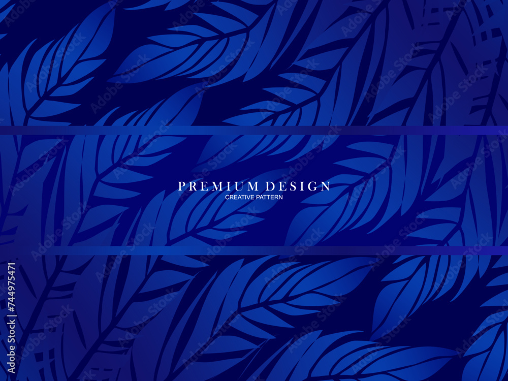 Blue feather premium background. Abstract dynamic composition. Modern vector feather illustration. Blue feather premium background. Abstract dynamic composition. Modern vector feather illustration.