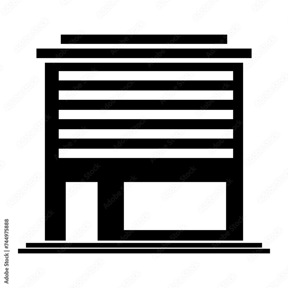 Buildings and office icon on glyph style Buildings and office icon on glyph style
