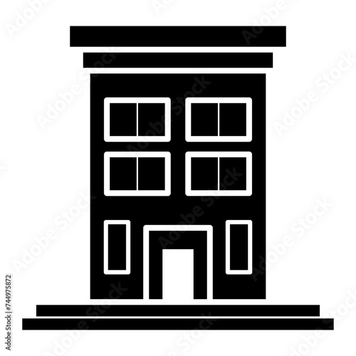 Buildings and office icon on glyph style © Ari