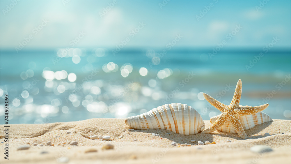 beautiful sea sand summer background
