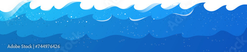 blue sea waves border