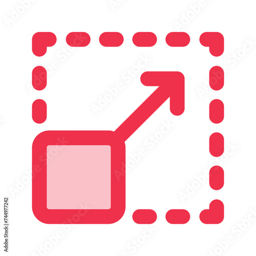 resize outline fill icon