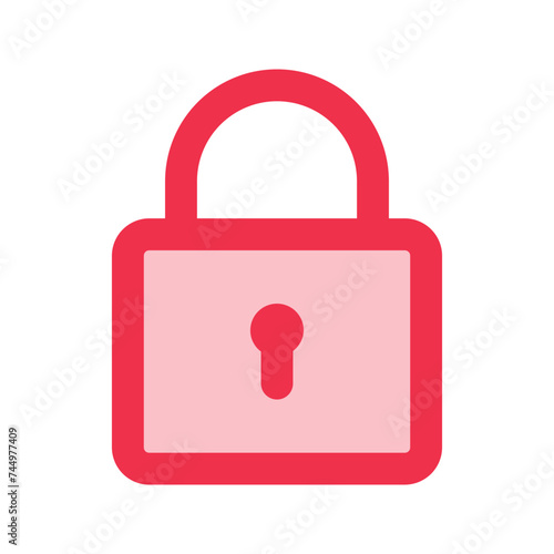 lock outline fill icon