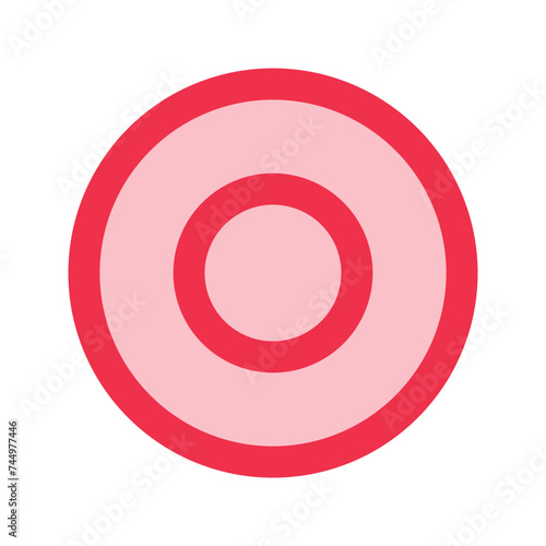 record outline fill icon