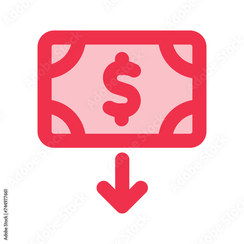 money withdrawal outline fill icon