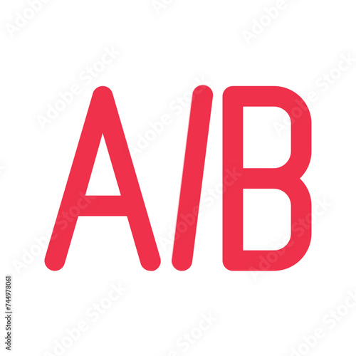 ab testing outline fill icon