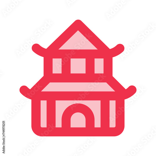 pagoda outline fill icon
