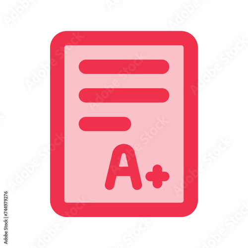 report card outline fill icon