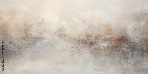 Minimalistic Elegance Textured Brown and Grey Painting