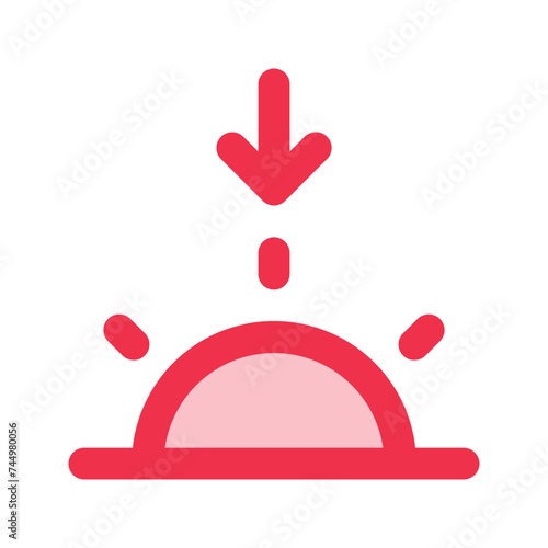 sunset outline fill icon
