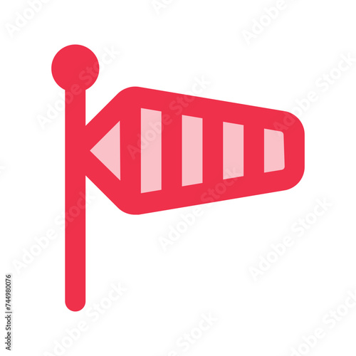 windsock outline fill icon