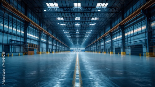 Fototapeta Naklejka Na Ścianę i Meble -  Exploring the Vacant Spaces of Prime Logistics Real Estate in the Center