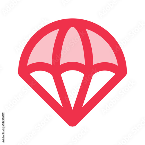 parachute outline fill icon
