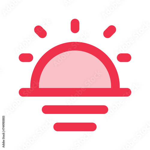 sunset outline fill icon