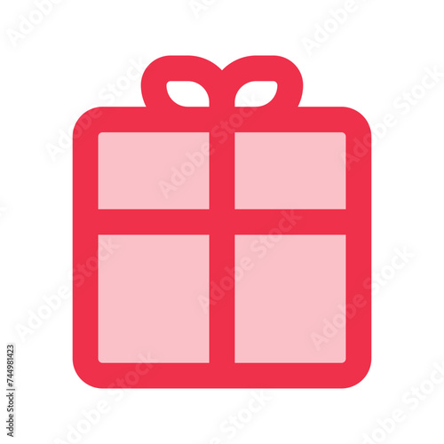 giftbox outline fill icon