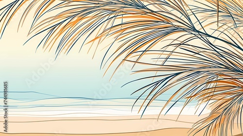 a postcard for a beach holiday, an advertising brochure of a seaside resort, summer, sun, sea, ocean © Nikita