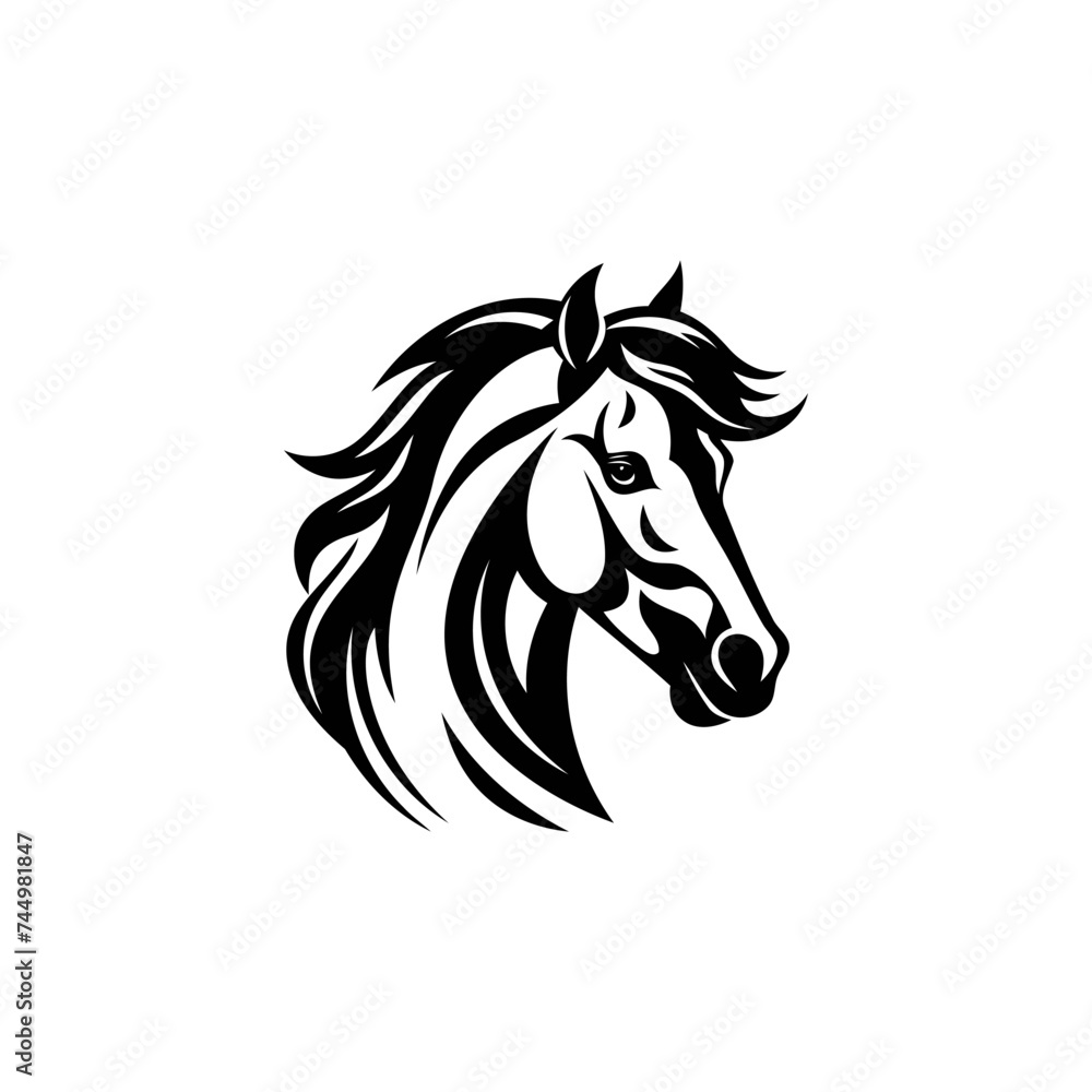 Horse logo design vector template